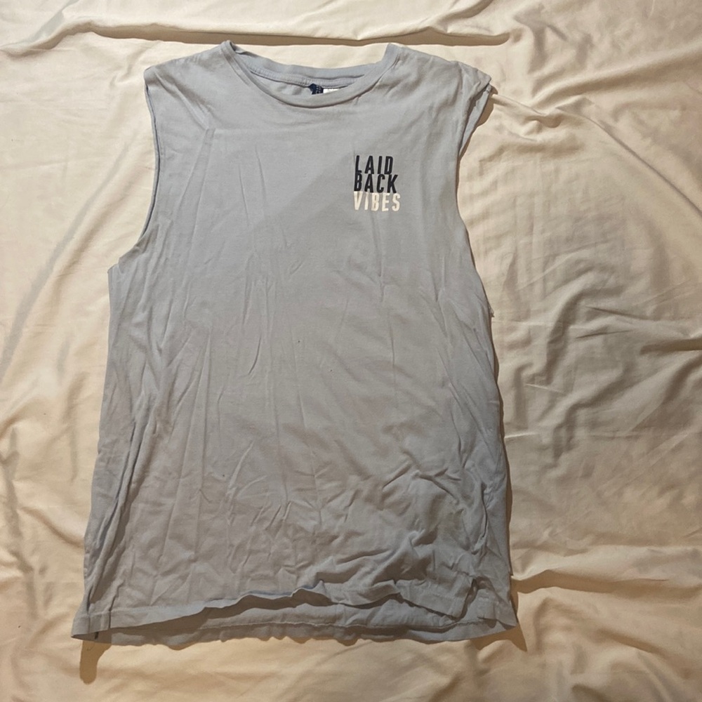 Light blue muscle tank